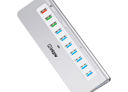 Intpw YH6S Powered USB Hub (10-in-1)