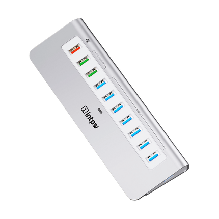 Intpw YH6S Powered USB Hub (10-in-1)