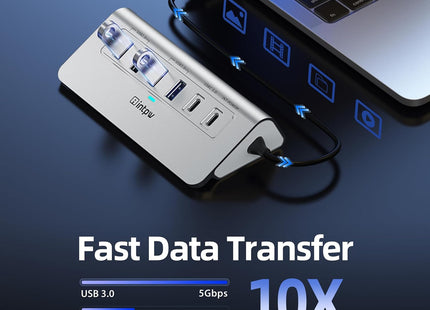 Intpw P9R USB C Docking Station (10-in-1)