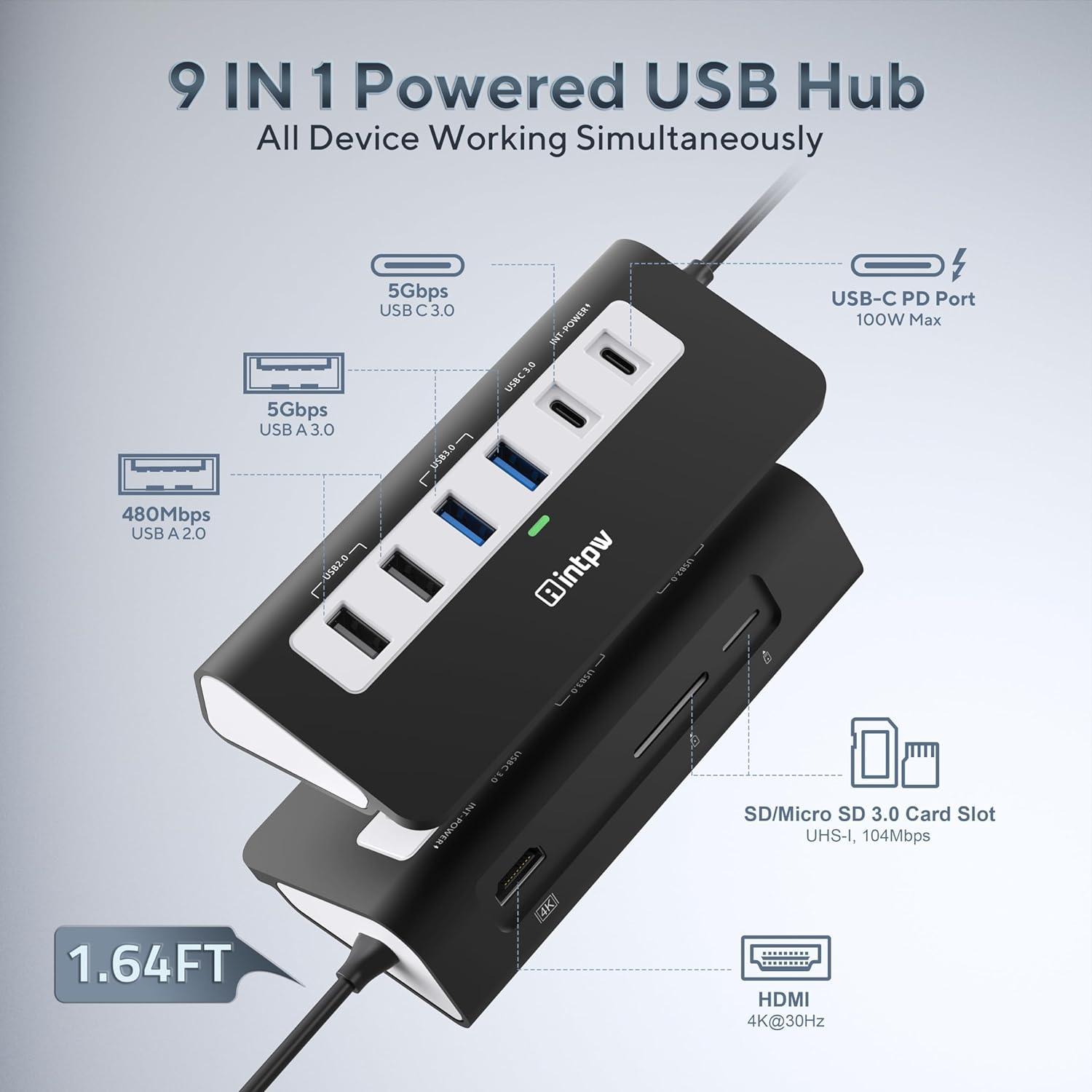 P9 USB C Hub (9-in-1)