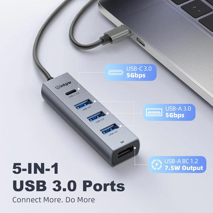 Intpw 9159T Compact USB C Data Hub (5-in-1)