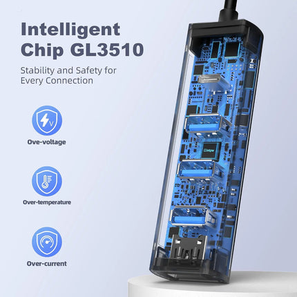 Intpw 9159T Compact USB C Data Hub (5-in-1)