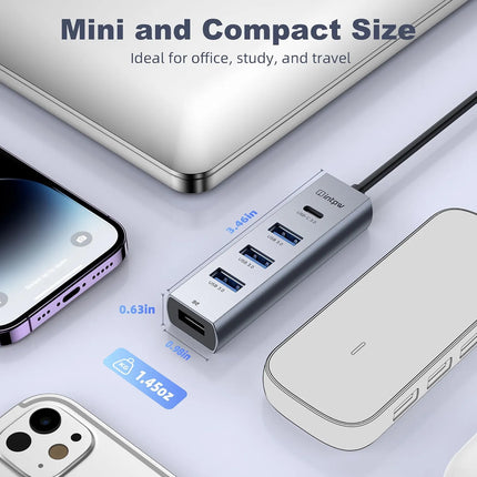 Intpw 9159T Compact USB C Data Hub (5-in-1)