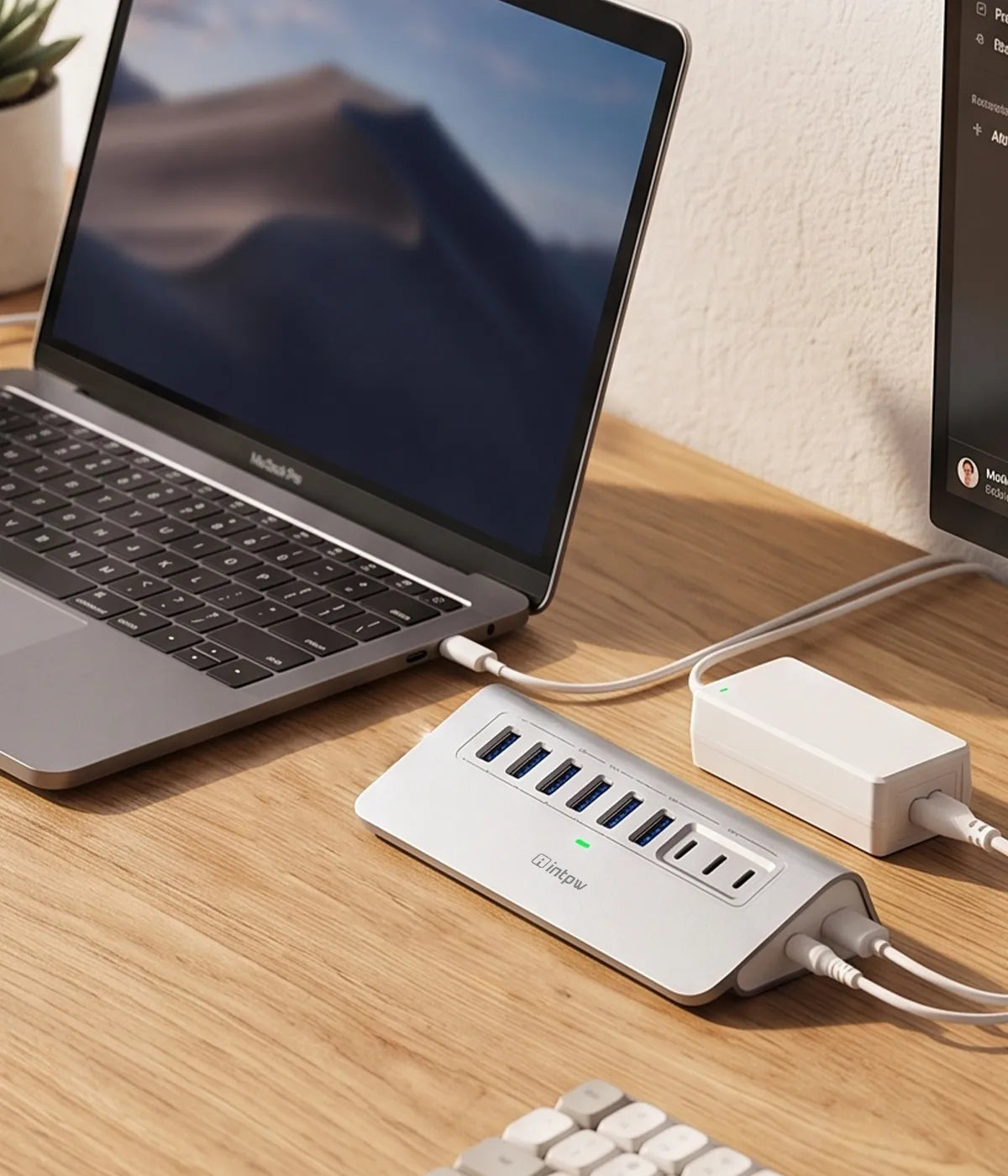 intpw YH6AC Powered USB-C Hub