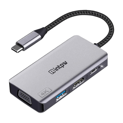 Intpw ID550 VGA to USB C Hub (4-in-1)