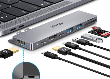 IF504 8-IN-2 USB C Hub Adapter for MacBook