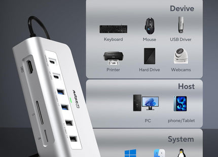 p9 usb hub for mac unparalleled compatibility, sliver