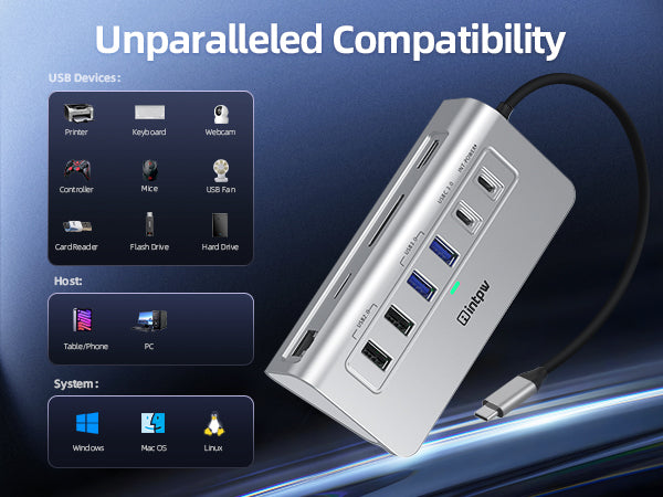 The P9R offers unrivaled compatibility. Compatible with a wide range of USB devices and systems.