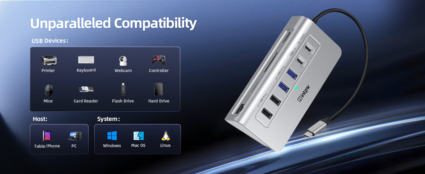 The P9R offers unrivaled compatibility. Compatible with a wide range of USB devices and systems.