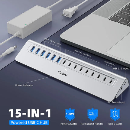 INTPW YH15 10Gbps Desktop Hub (15-in-1)