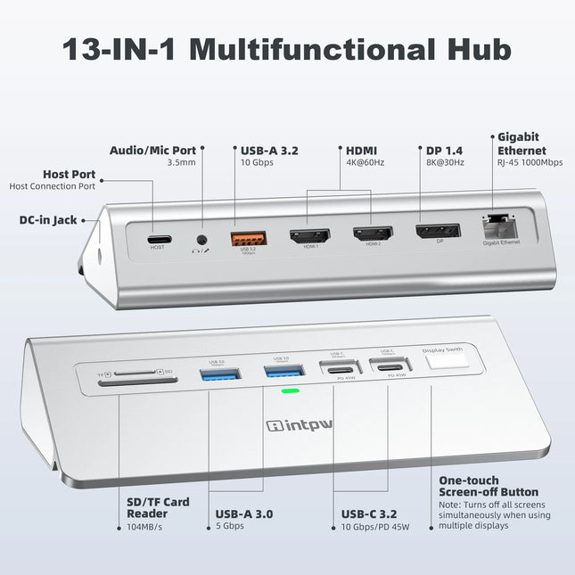 YH3AC  13-IN-1 USB C Hub