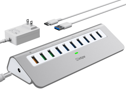 Intpw YH6S Powered USB Hub (10-in-1)