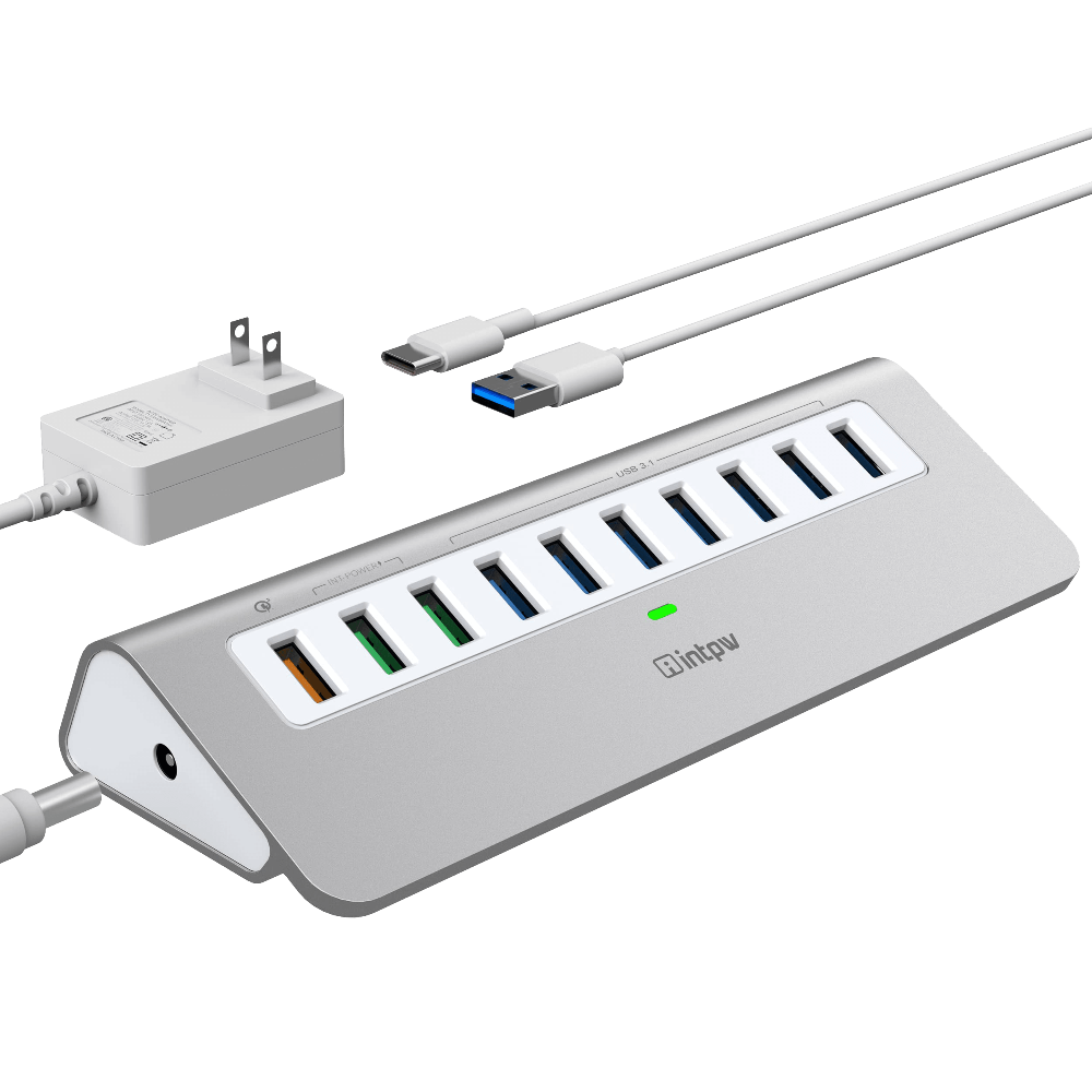 YH6S Powered USB Hub (10-in-1)