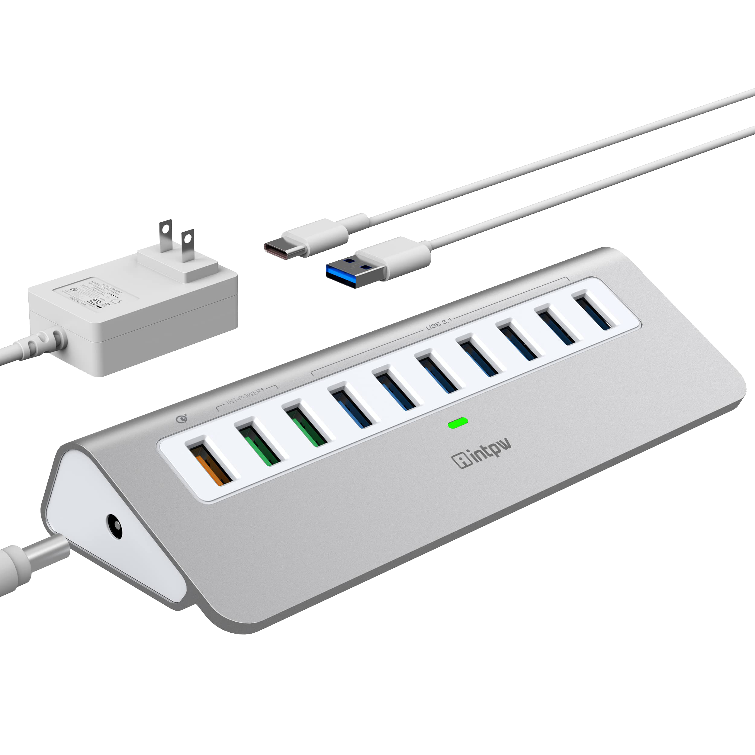 YH6S Powered USB Hub (10-in-1)