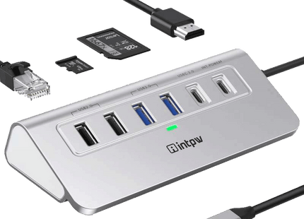 Intpw P9R USB C Docking Station (10-in-1)
