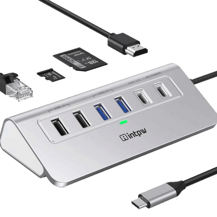 Intpw P9R USB C Docking Station (10-in-1)