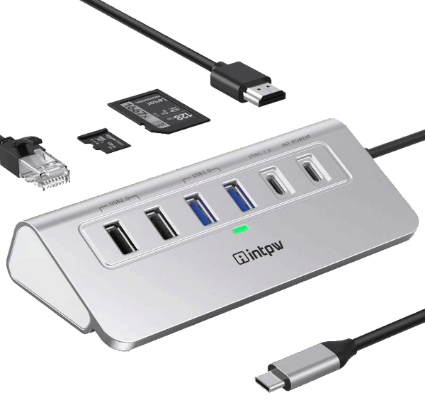 Intpw P9R USB C Docking Station (10-in-1)