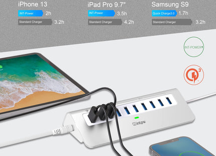 Intpw YH6S Powered USB Hub (10-in-1)