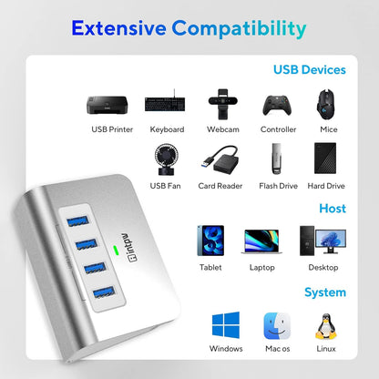 H5 USB 3.0 Hub (4-in-1)