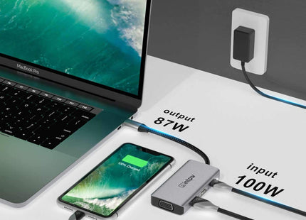 Intpw ID550 VGA to USB C Hub (4-in-1)