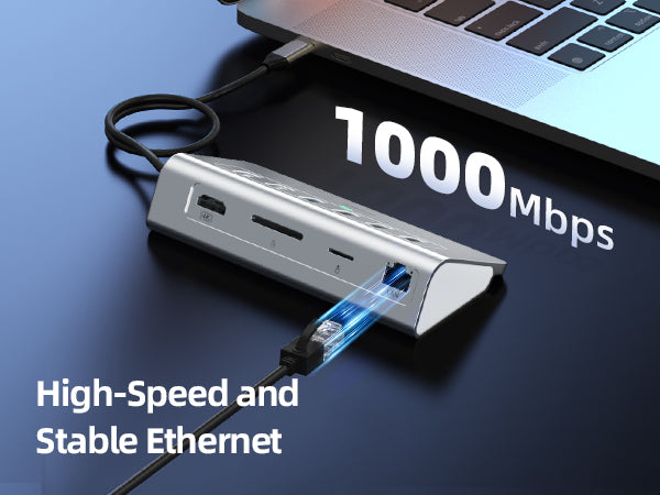 intpw USB C Docking Station p9r with RJ45LAN 1000Mbps