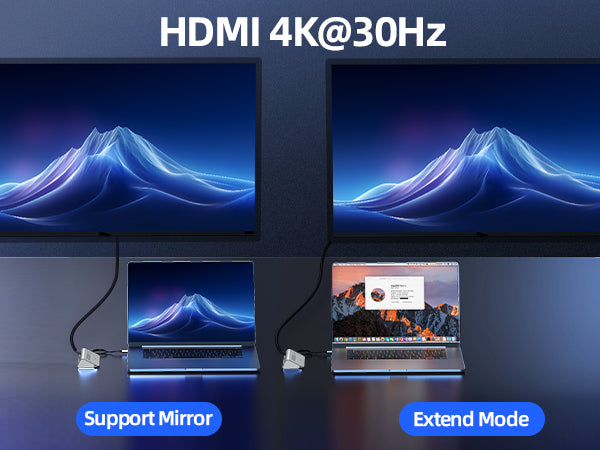 intpw USB C Docking Station p9r mirror and extend mode