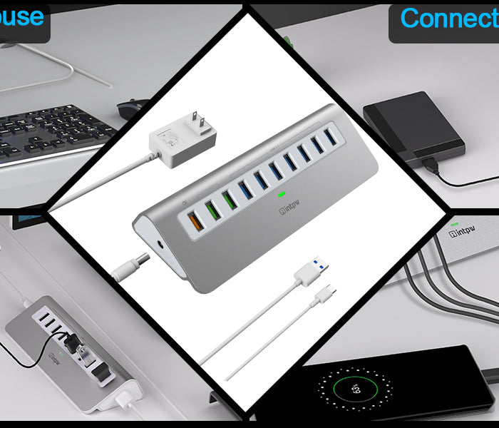intpw powered usb hub yh6s using place
