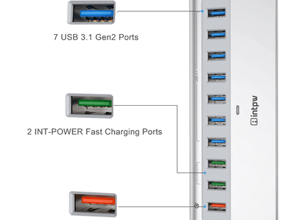 intpw powered usb hub yh6s