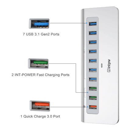 intpw powered usb hub yh6s