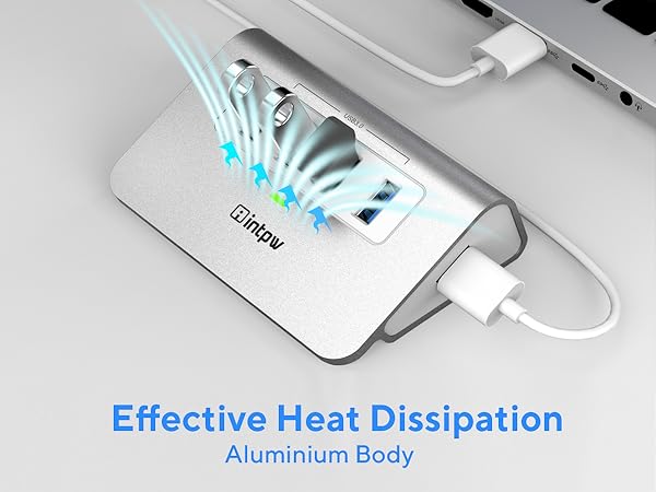 intpw usb 3.0 hub h5 with aluminium body.