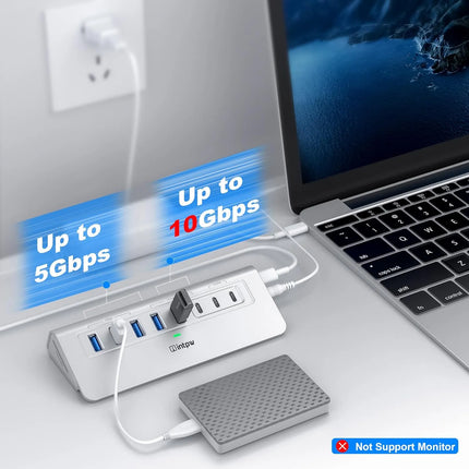 YH6AC Plus Powered USB Hub (10-in-1)