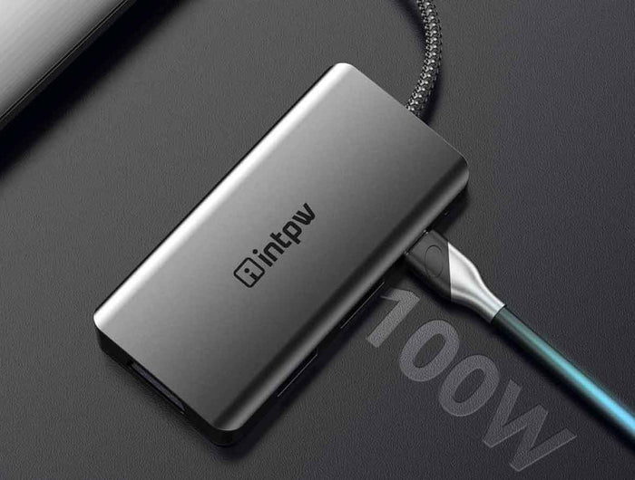 intpw vga to usb c hub id550 pd 100w