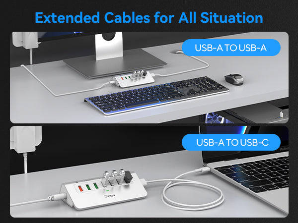 intpw usb 3.2 hub yh4s with 2 cables