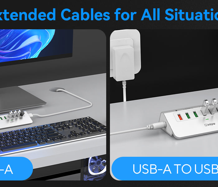 intpw usb 3.2 hub yh4s with 2 cables
