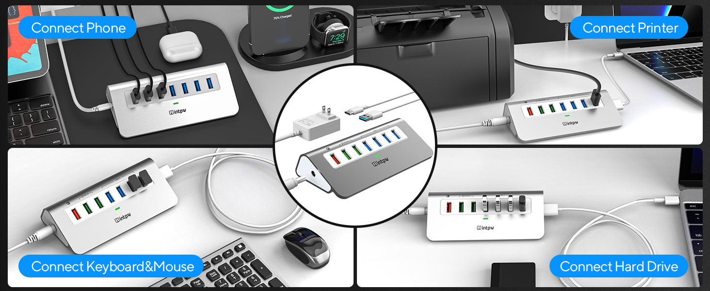 intpw usb 3.2 hub yh4s using place