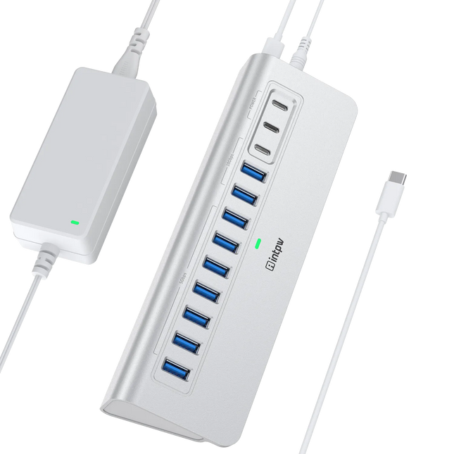 Intpw YH9AC Aluminum Powered USB Hub (12-in-1)