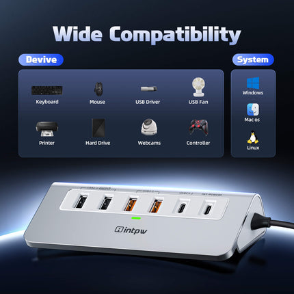 Intpw P9 PRO USB C Multiport Adapter (9-in-1)