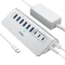 a silver intpw yh6ac powered usb hub