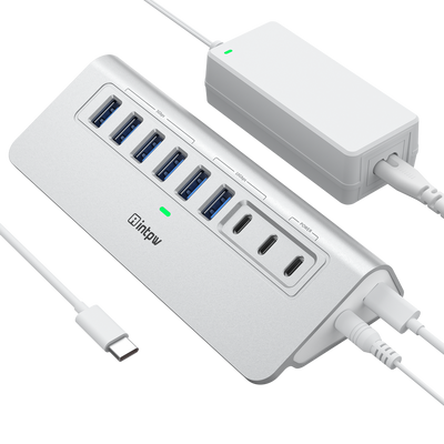 Intpw YH6AC Powered USB Hub (9-in-1)