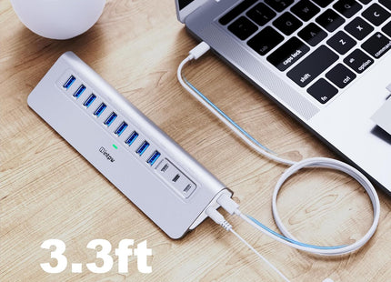 Intpw YH9AC Aluminum Powered USB Hub (12-in-1)